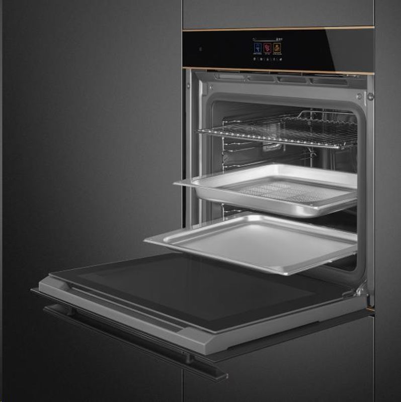 Smeg Kombidampovn Sort Steam100 Pro
